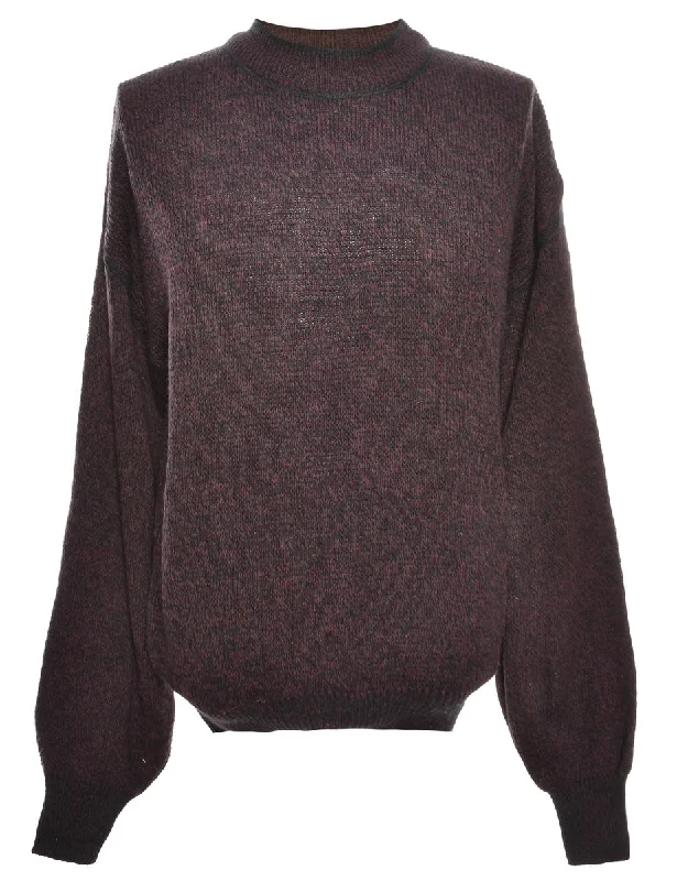 Air Permeable Long Sleeved Purple Jumper - M Organic