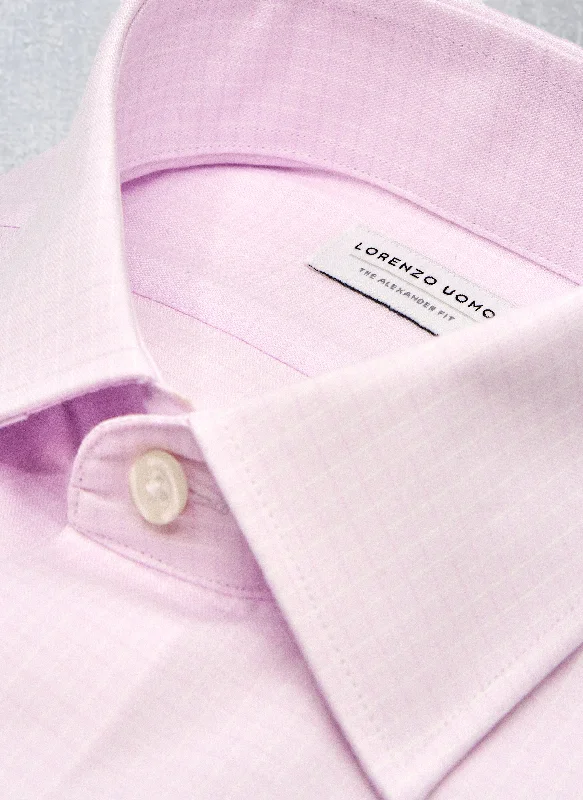 Alexander in Light Pink Check Shirt Refined Men's European