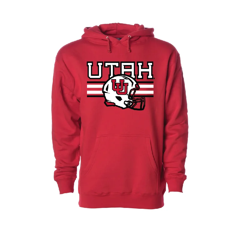 Hip - Hop Style Utah W/New UU Helmet  Embroidered Hoodie Dapper Men's 1920S