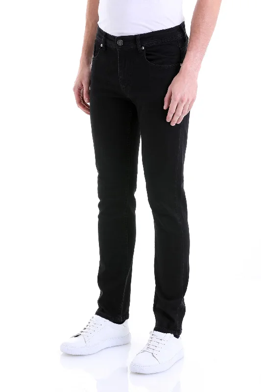 Slim Fit 5 Pocket Black Cotton Denim Earthy Men's Hemp