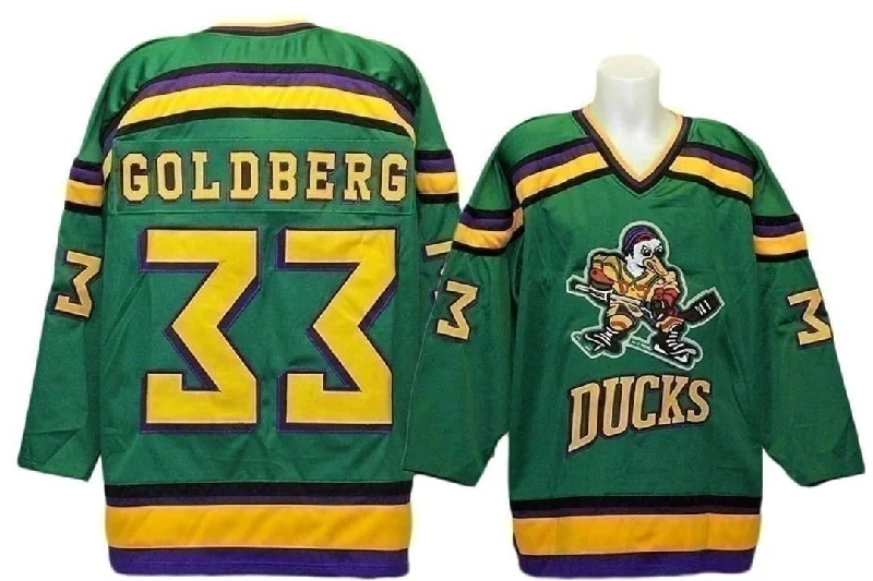 Greg Goldberg #33 The Mighty Ducks Hockey Movie Jersey Modern Men's Tech