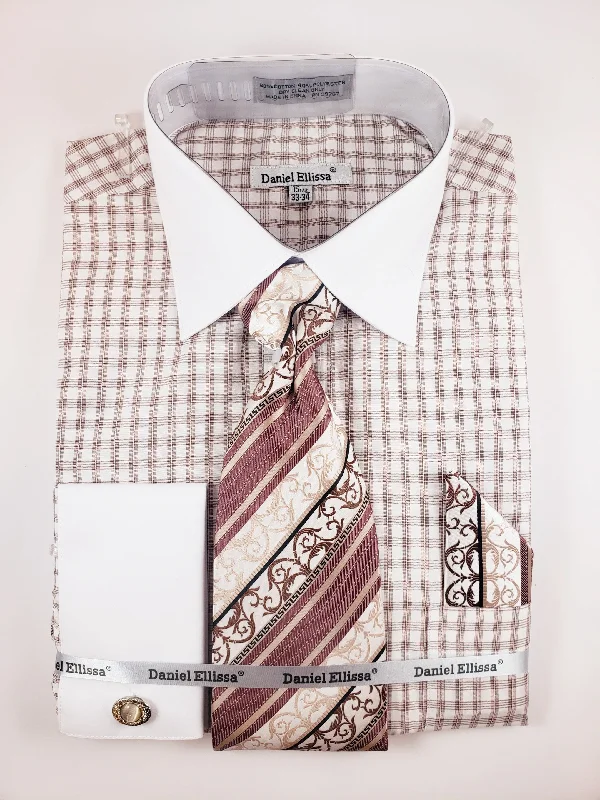 Daniel Elissa Dress shirt with matching tie set Practical Men's Multi