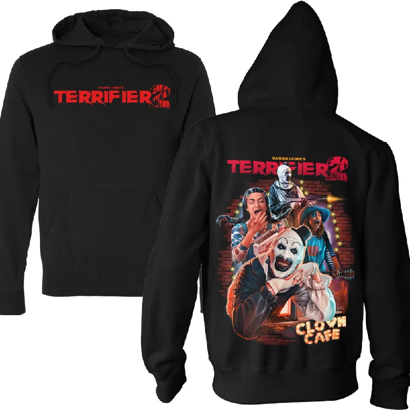 Light on Body Terrifier 2 Clown Cafe Pullover Hoodie Business