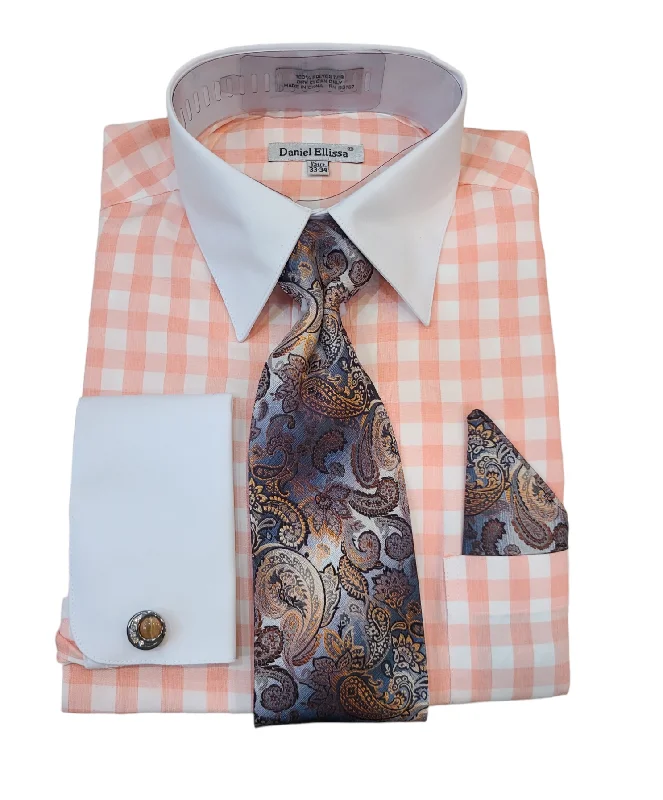 Daniel Elissa Checker  Two Tones Dress Shirt Adventure