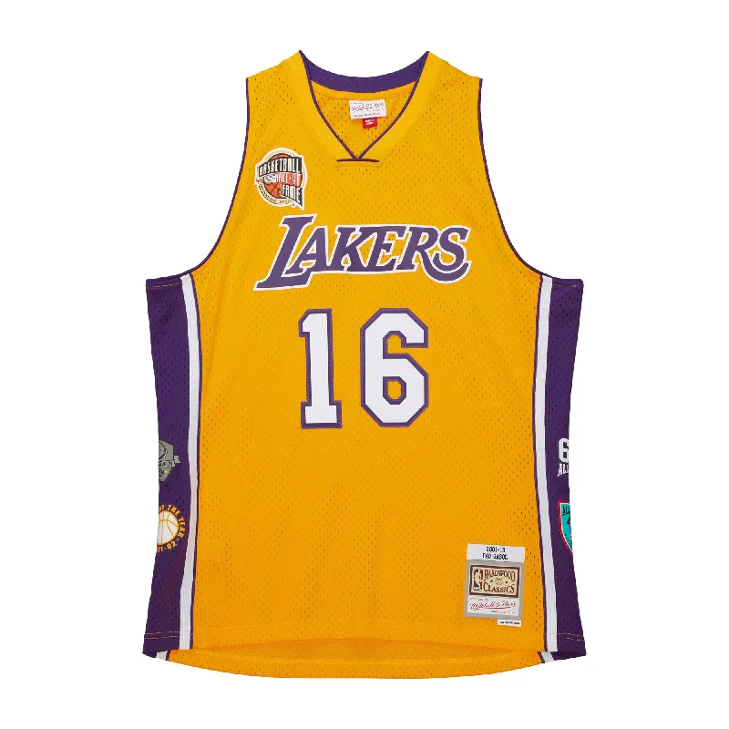 NBA HOF Swingman Jersey Lakers Pau Gasol Icon Refined Men's European