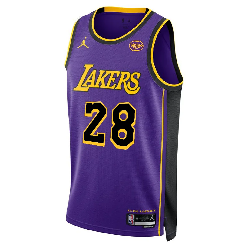 Lakers Hachimura 2022 Statement Swingman Jersey Monochromatic Office Style