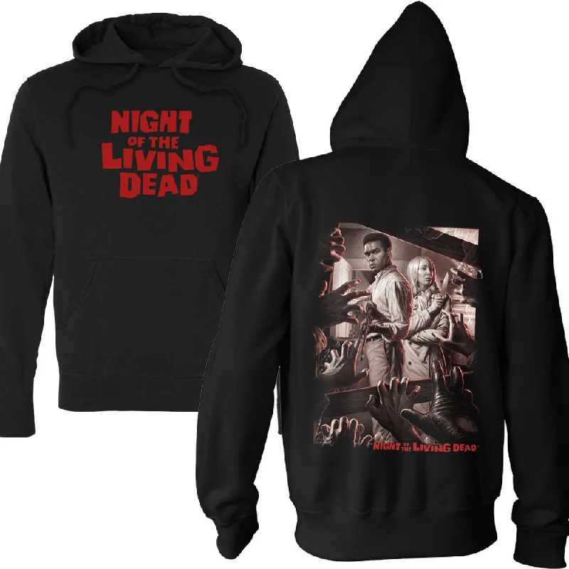 Comfort Fit Night Of The Living Dead Bar The Doors Pullover Hoodie Cozy Men's Sherpa