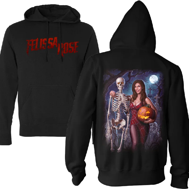 Light on Body Felissa Rose Graveyard Ghoul Pullover Hoodie Edgy Men's Punk