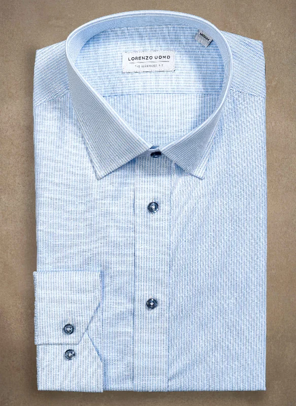 Alexander "Venetian Stripe" Shirt in Washed Blue Relaxed Men's Australian 