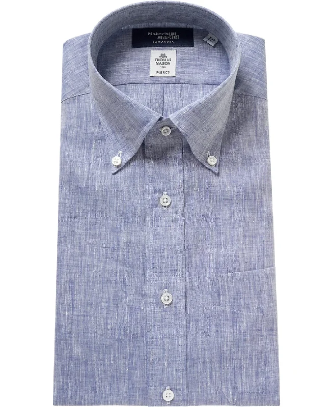 TOKYO SLIM FIT - Button Down Linen THOMAS MASON Trendy Men's Scandinavian