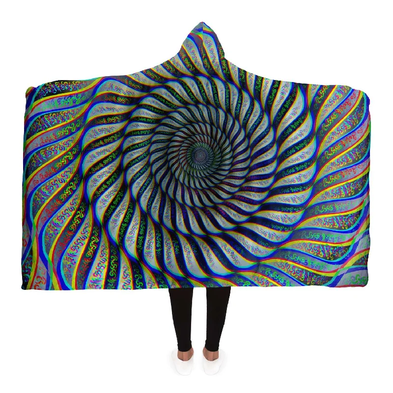 Street Art Theme Phonetic Vortex Hooded Blanket Casual Men's Short