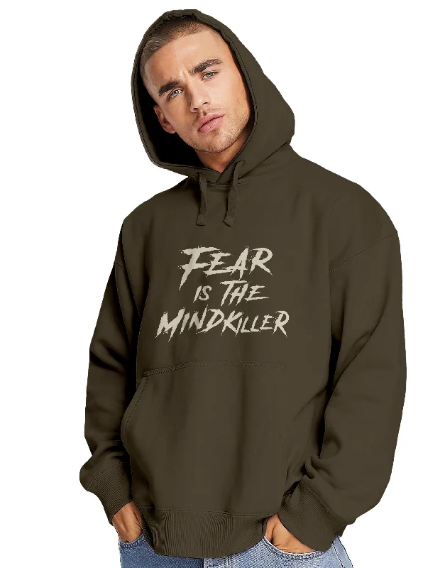 Street Art Theme Fear Is The Mindkiller Hoodie Monochromatic Office Style