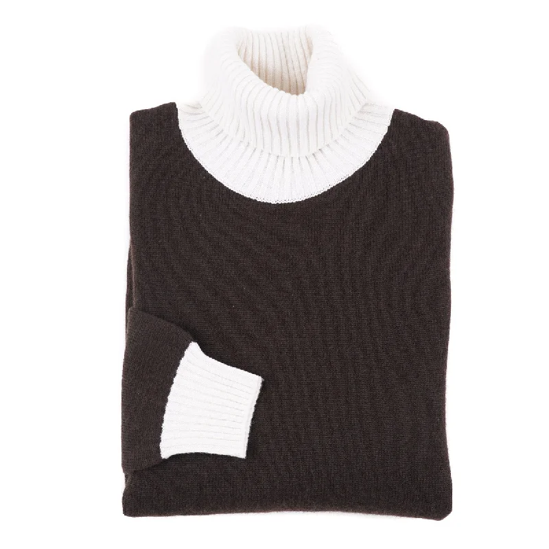 Pop culture - inspired Kiton Contrast Knit Cashmere Sweater Street