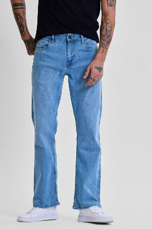 Light Blue Bootcut Jeans Sophisticated Men's French