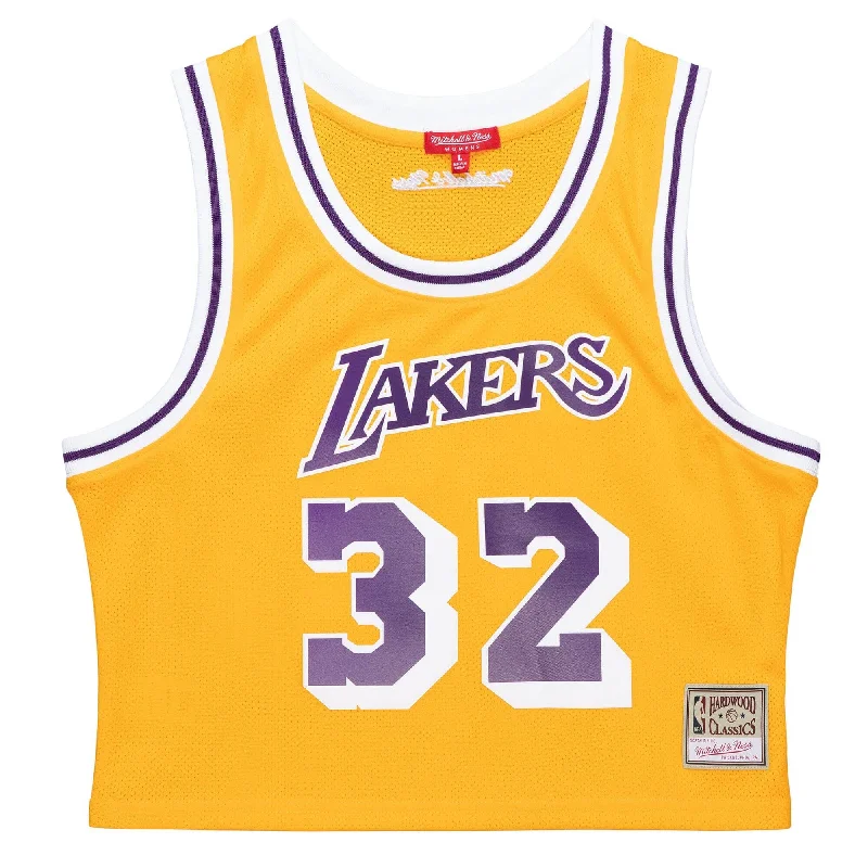 Lakers NBA Women's Crop Top Tank Johnson Jersey Artistic Men's Avant