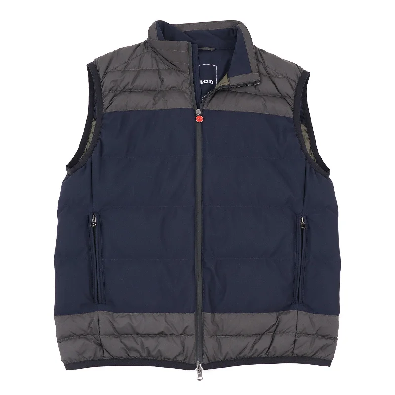 Athleisure trend Kiton Quilted Down-Filled Puffer Vest Bold Men's Animal