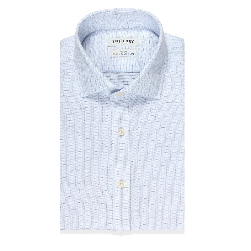 Non-Iron Subtle Blue Check Business