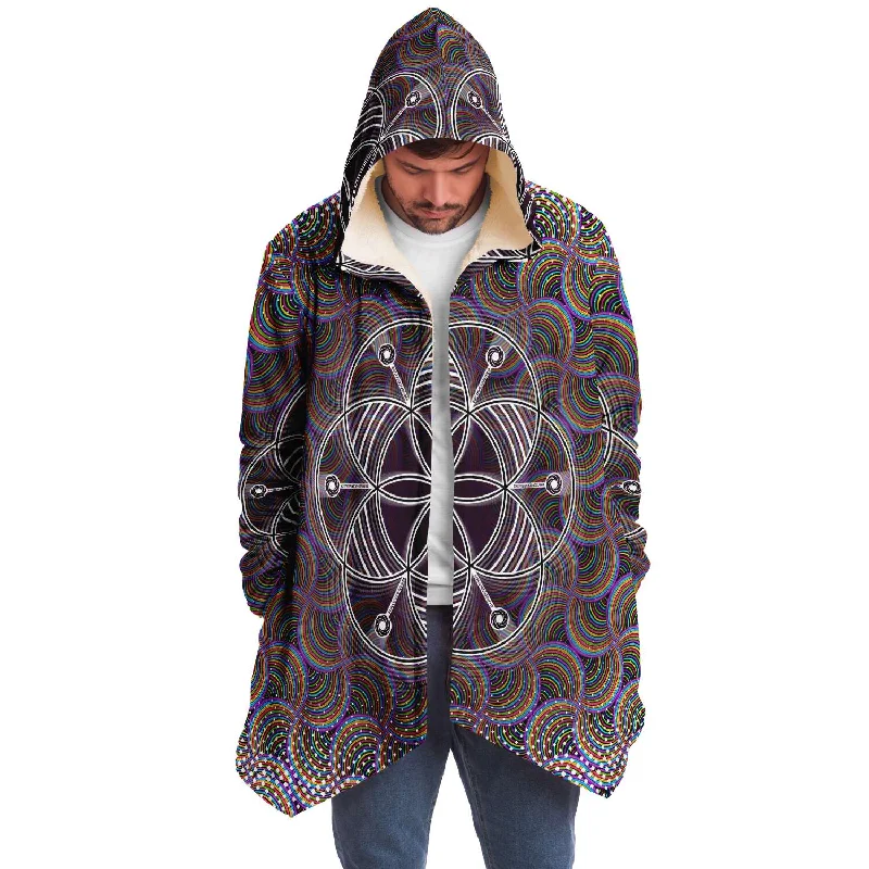 K - Pop Influence Sacred Seed Micro Fleece Cloak Earthy Men's Hemp