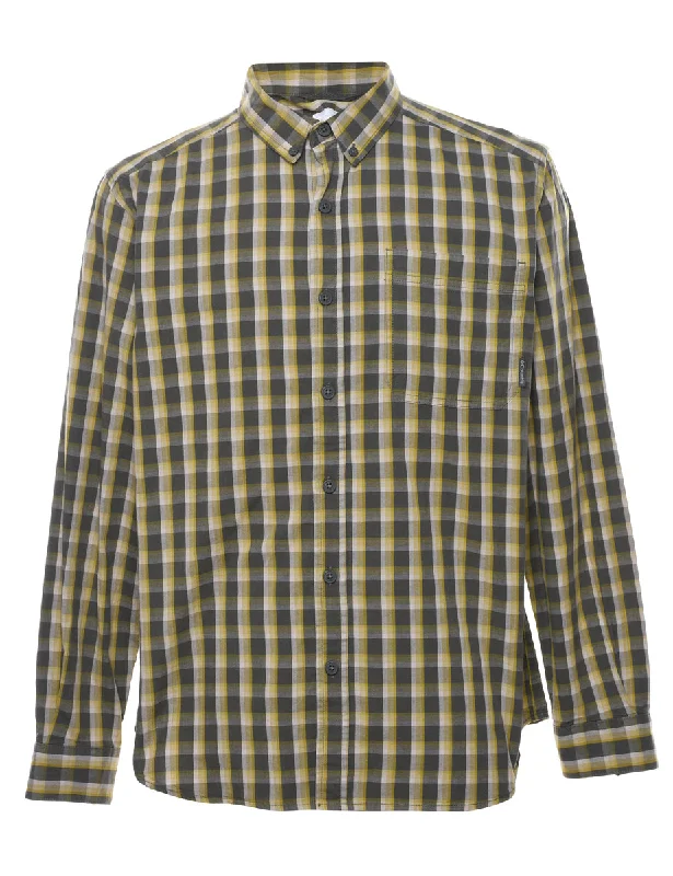 Retro inspired Columbia Gingham Checked Shirt - M Practical Men's Quick