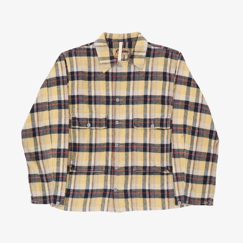 Odor resistant Lybro Flannel Shirt Jacket Laid