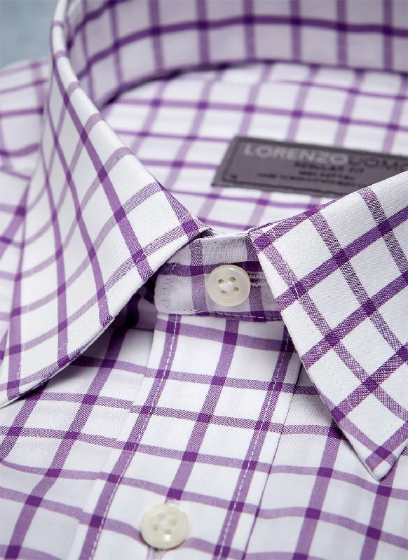 William Fullest Fit Shirt in Purple Check Tough Men's Military