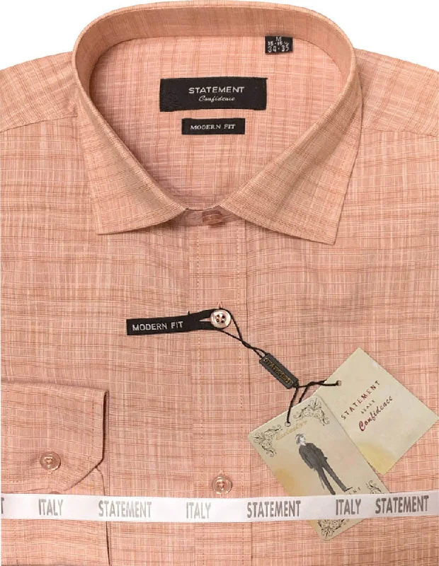 MODERN FIT COPPER DRESS SHIRT SELF TEXTURED Classic Men's Pin