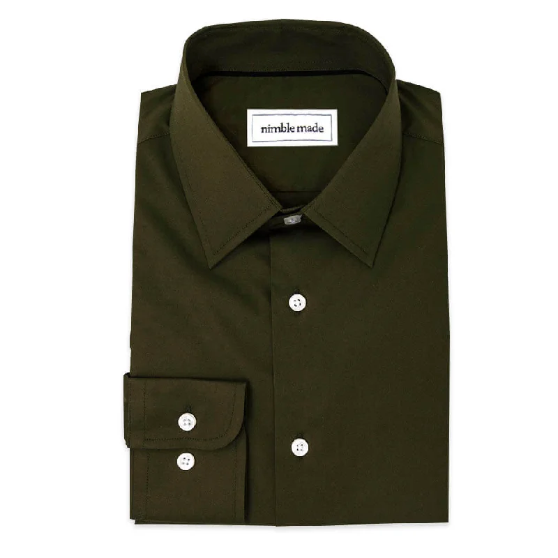 Olive Green Dress Shirt | The Lemongrass Stylish Men's Neon