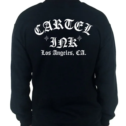 Hip - Hop Style Cartel Ink Old English Crewneck Sweat Shirt Vintage Men's 1970S Disco