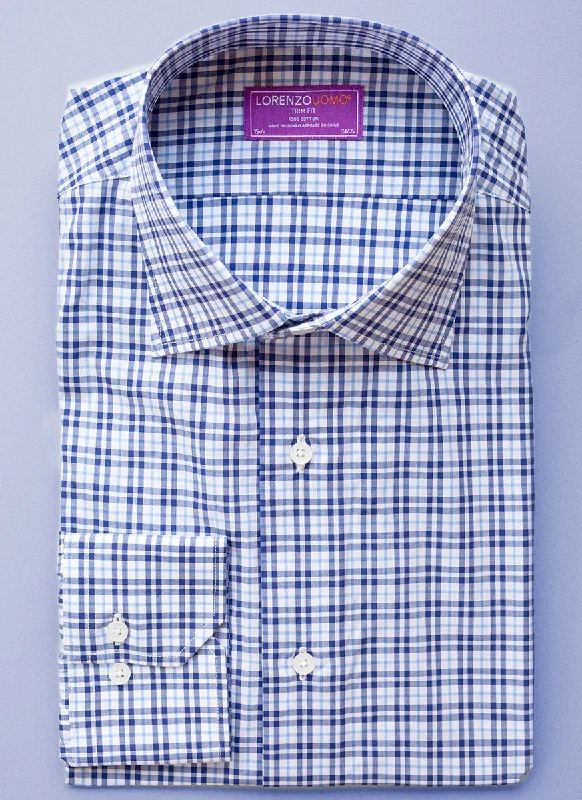 Maxwell in Blue and White Plaid Shirt Hip Men's Urban