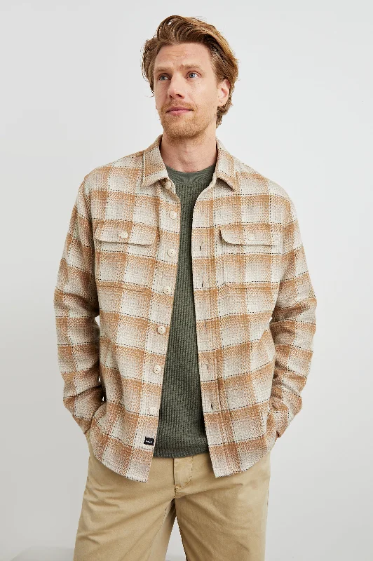 Graffiti Inspired BERKSHIRE SHIRT JACKET - SIENNA SUNSET Refined Men's Velvet