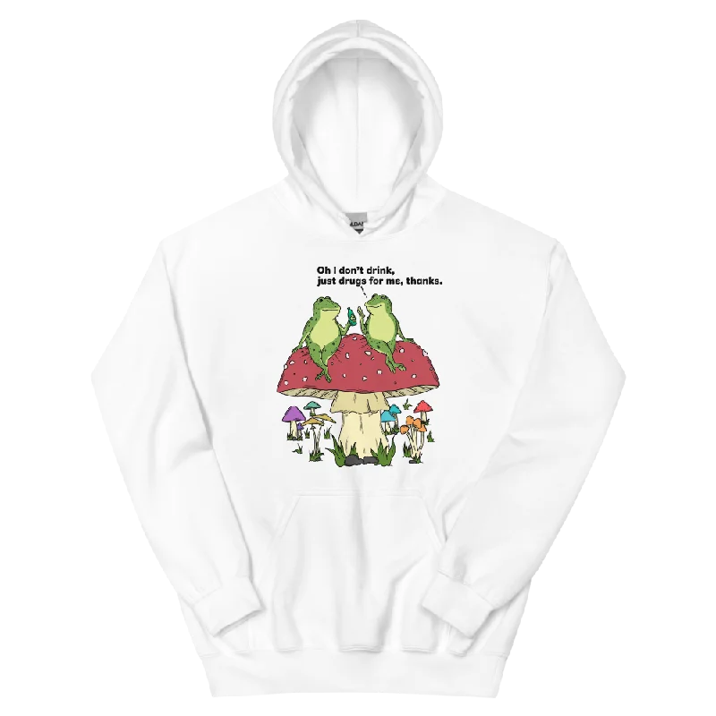 Light on Body I Don't Drink Graphic Hoodie Laid