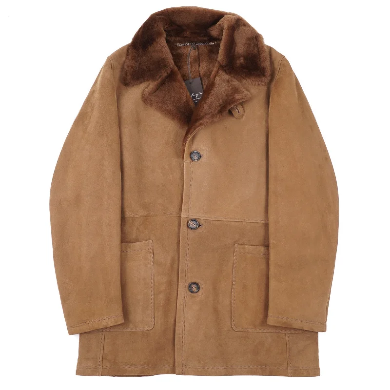 Pop culture - inspired Rifugio Shearling Leather Mountain Coat Laid