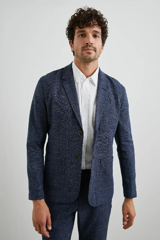 E sports Style IDRIS BLAZER - NAVY MELANGE Organic