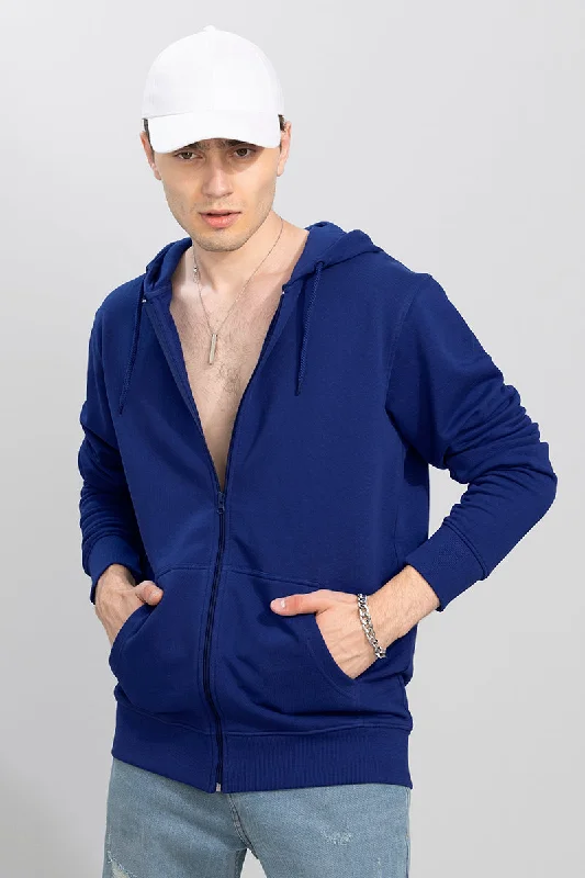 Soft to Touch Rollick Blue Hoodie Bohemian Men's Free