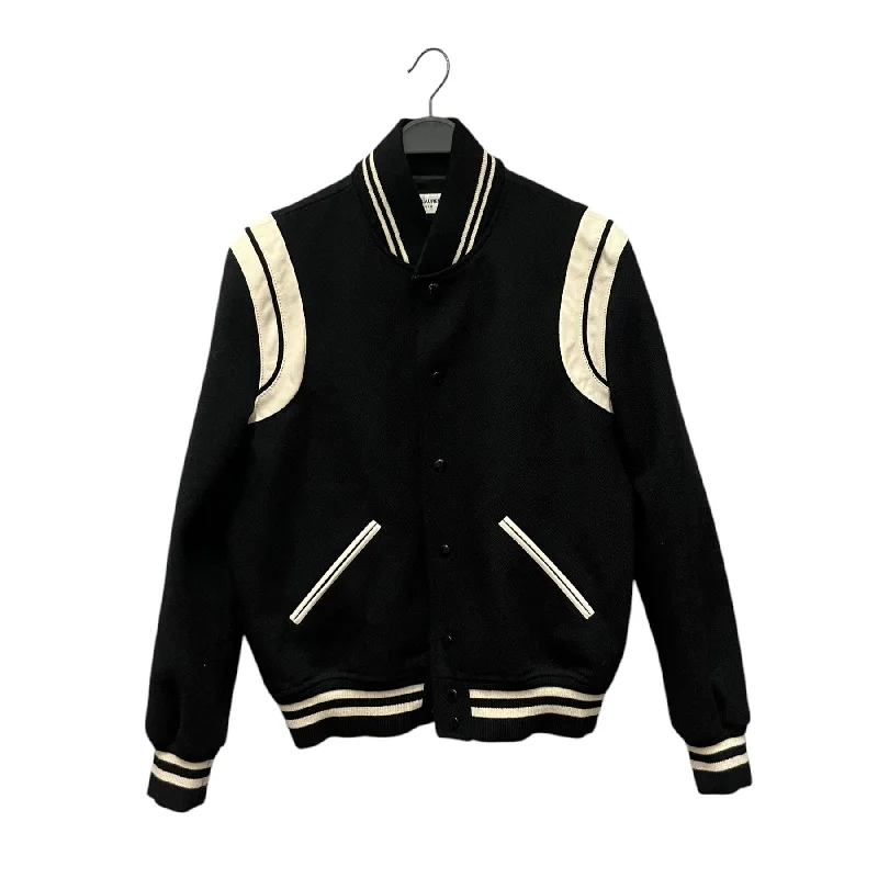 Flexible Mobility SAINT LAURENT/Souvenir Jkt/48/Cotton/BLK/2022 teddy varsity Sleek Men's Contemporary 