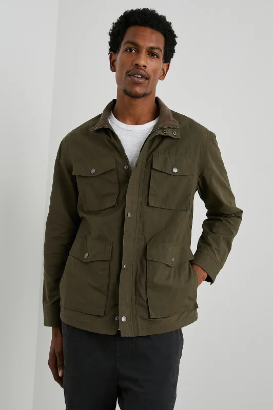 Flexible Mobility CARDIFF JACKET - DARK OLIVE Streetwear Style