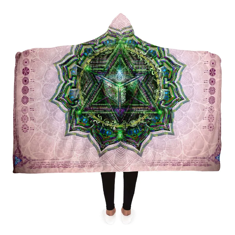 Skin - Friendly Anahata | Heart Chakra Hooded Blanket Unique Men's Upcycled