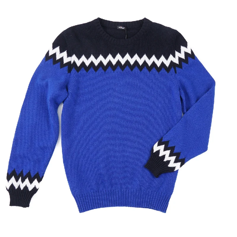 Snug fitting Kiton Slim-Fit Chevron Cashmere Sweater Sophisticated Men's 