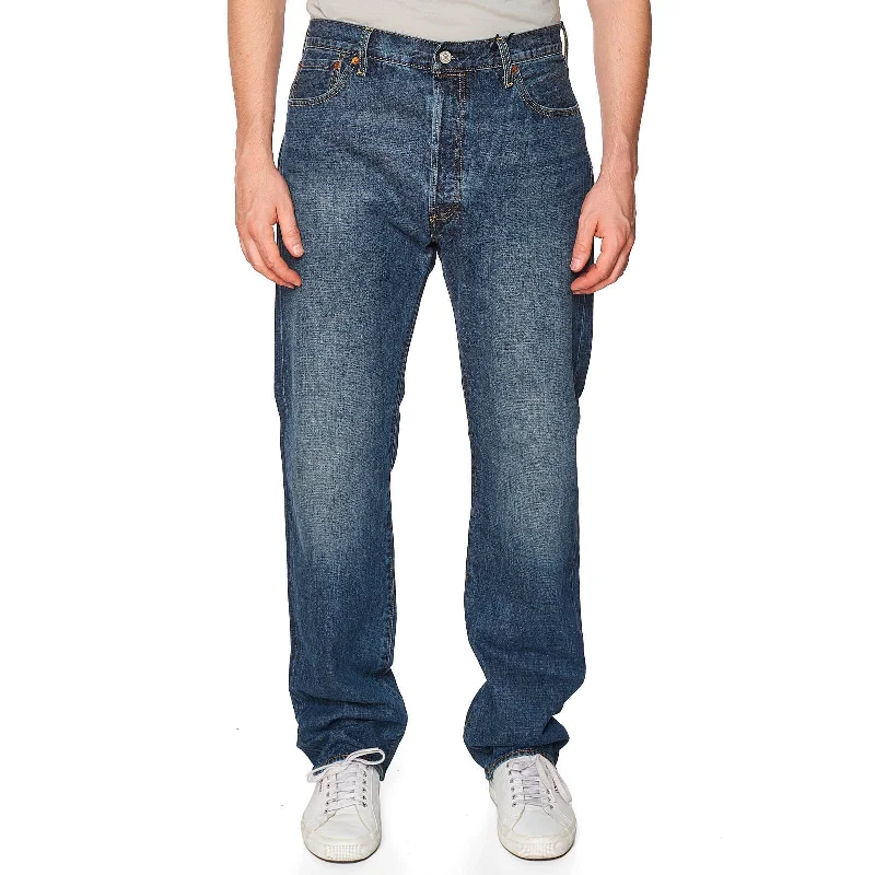 LEVI'S 501 XX Premium Blue Selvedge Cotton-Hemp Straight Fit Jeans W36 L34 Dynamic Men's Moto