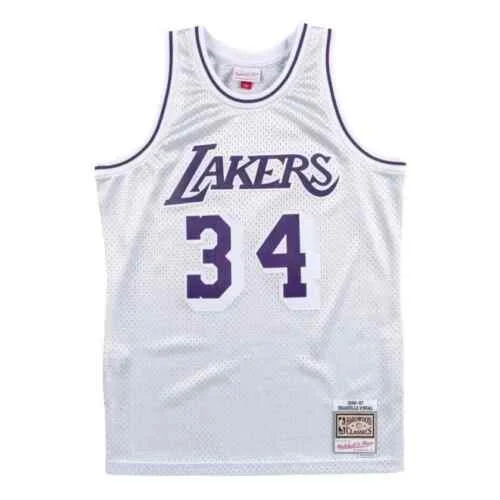 Los Angeles Lakers Platinum Shaquille O'Neal Swingman Jersey Artistic Men's Hand