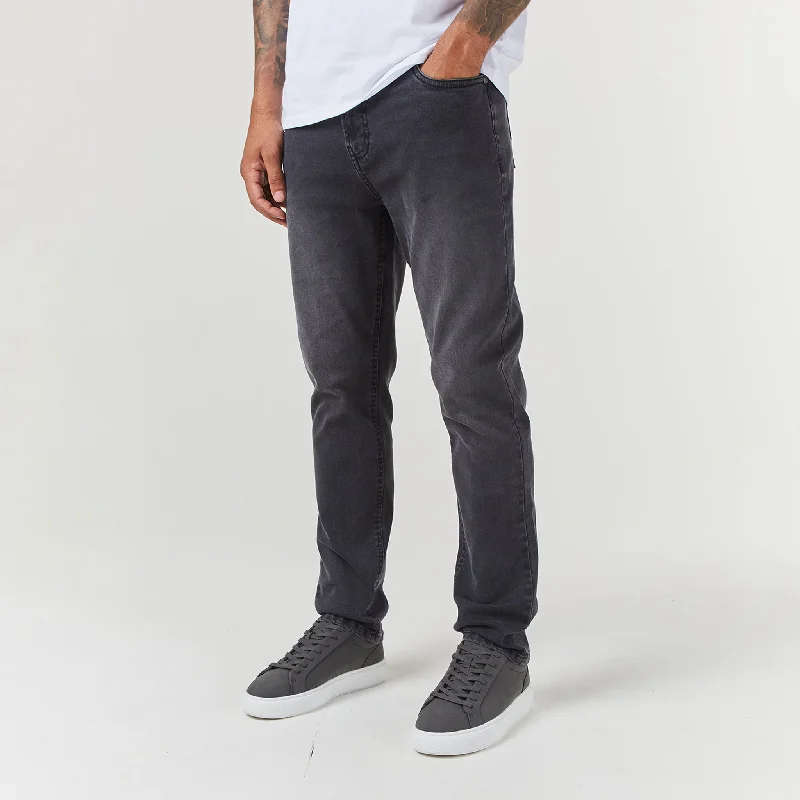 Soft to Touch Regular Fit Denim Jean | Grey Wash Hip Men's Retro