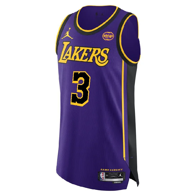 Lakers Davis Statement Authentic Jersey Practical Men's Multi