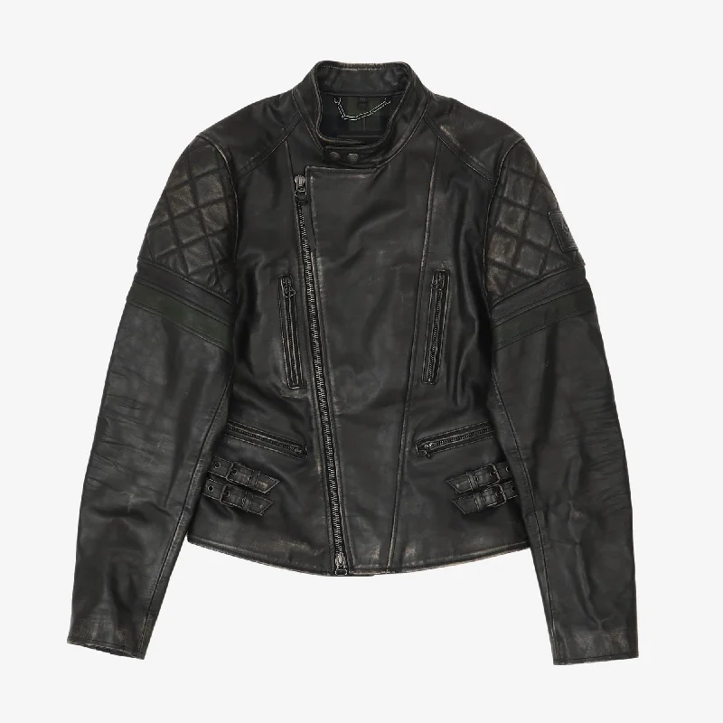 Breathable Leather Biker Jacket Masculine Men's 