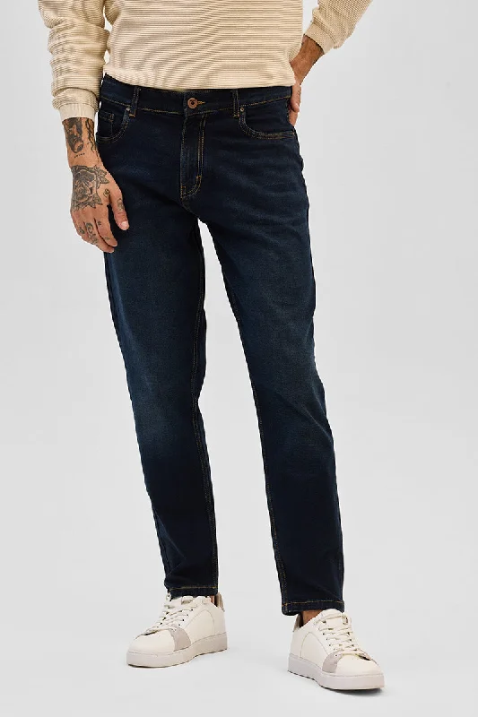 Navy Tapered Fit Jeans Refined Men's Classic 