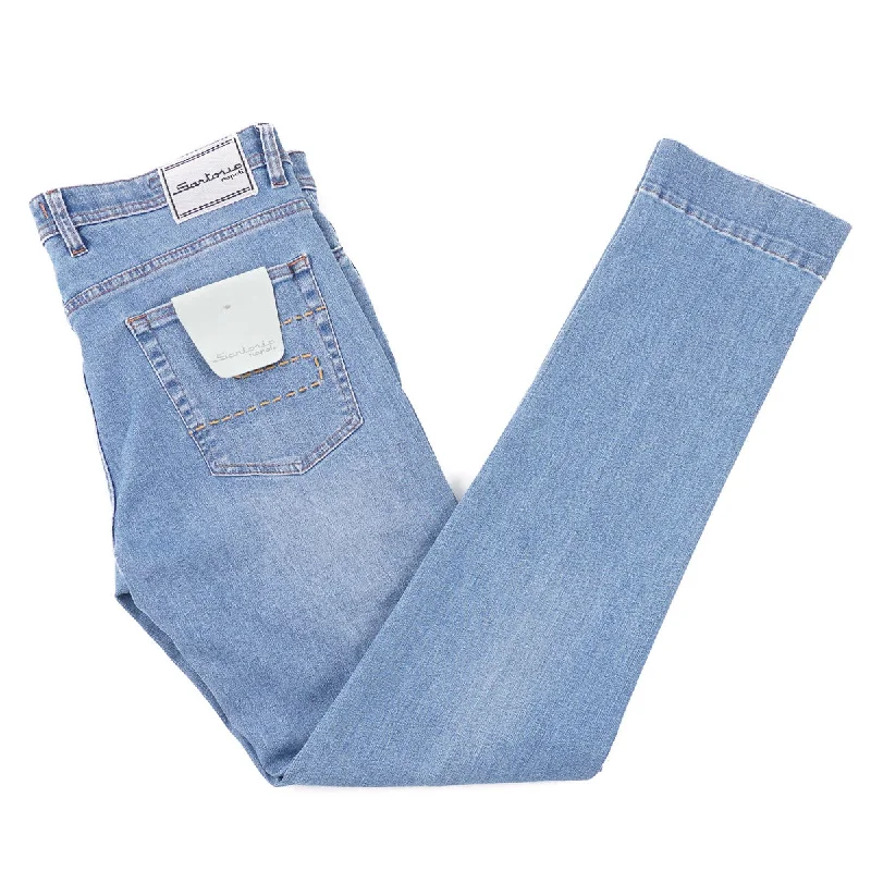 Sub cultural Sartorio Straight-Fit Denim Jeans Monochromatic Office Style