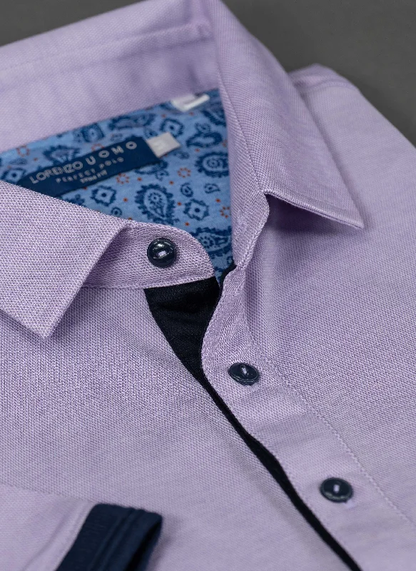 The Perfect Polo Shirt in Solid Lavender Relaxed Men's Australian 