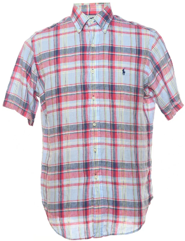 Highly breathable Ralph Lauren Checked Shirt - M Monochromatic Office Style