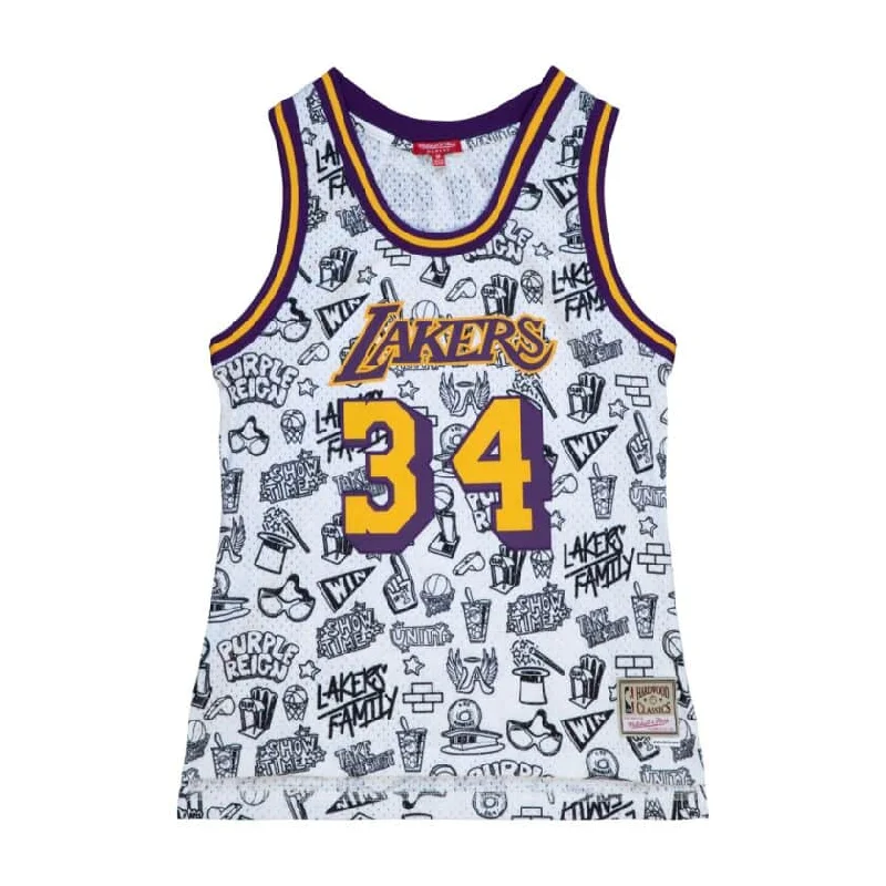 Los Angeles Lakers Women's Doodle O'neals Swingman Jersey Bold Men's Statement