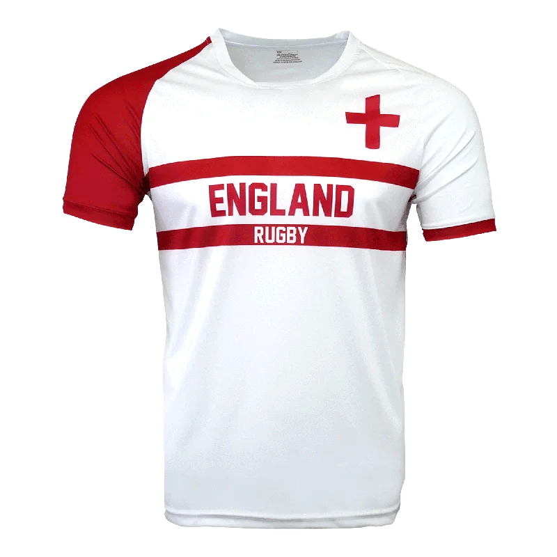 Nations of Rugby England Rugby Supporters Jersey Masculine Men's Thick