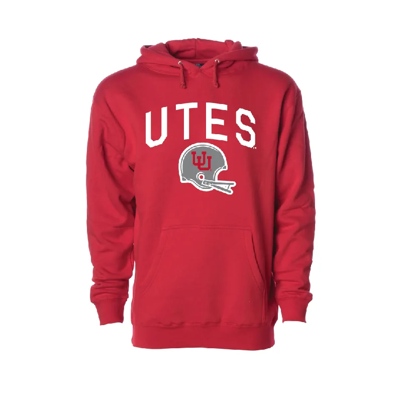 Retro Gaming Utes Gray Throwback  Embroidered Hoodie Confident Men's Power